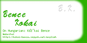 bence kokai business card